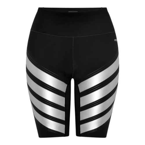 PRESSIO - Women - Power Half Tight - Mid-Rise - Black/Silver